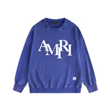 Amiri washed sweatshirt with overlapping letters and foam printing washed and distressed