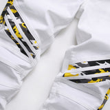 Mens Fashion Jeans Yellow camouflage stripes 8828#