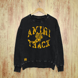 Amiri washed sweatshirt winged shoes printing washed and distressed