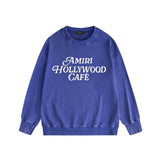 Amiri washed sweatshirt hollywood font printing washed and distressed