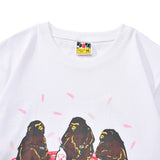 Bathing Ape T Shirt Summer Cherry Blossom Limited Ape Man Letter Print Short Sleeve T-Shirt