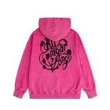 Amiri washed hoodie morning glory printing distressed printing