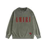 Amiri washed sweatshirt classic letter spider print washed old