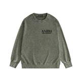 Amiri washed sweatshirt skeleton letter print washed old
