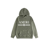 Amiri washed hoodie letter horizontal bar printing