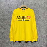 Amiri long sleeve shirts red font printing