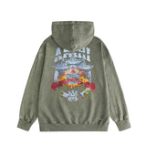 Amiri washed hoodie five-star rose distressed print