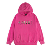 Amiri washed hoodie fur washed distressed printing