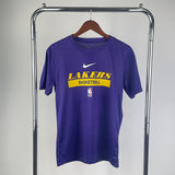 NBA Jerseys Season 23 Lakers, Purple, Training Quick Dry T-Shirt Short Sleeve