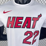 NBA Jerseys Heat, White No. 22, Butler, Quick Dry Short Sleeves