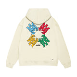 Amiri hoodie color block simple logo set print