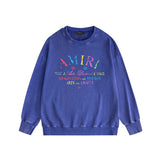 Amiri washed sweatshirt watercolor cartoon letter print washed old