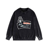 Amiri washed sweatshirt top hat magician printing washed and distressed