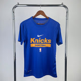 NBA Jerseys 23 Knicks, Blue, Training Quick Dry T-Shirt Short Sleeve