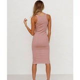 Women Dresses Knitted Slit Dress