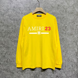 Amiri long sleeve shirts red font printing