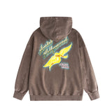 Amiri washed hoodie star point wings printing distressed printing