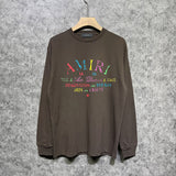 Amiri long sleeve shirts watercolor cartoon letterprinting