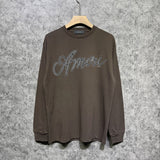 Amiri long sleeve shirts black and white printing