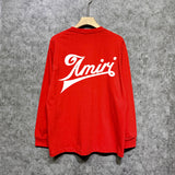 Amiri long sleeve shirts oblique text printing