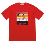 Men T-shirts 21SS Dunk Tee Flying Dunk Slam Dunk Seaside Coconut Rainbow Loose Short Sleeve Crew Neck