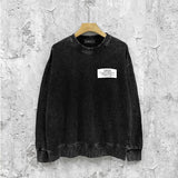 Amiri washed sweatshirt hollywood art word printing washed and distressed