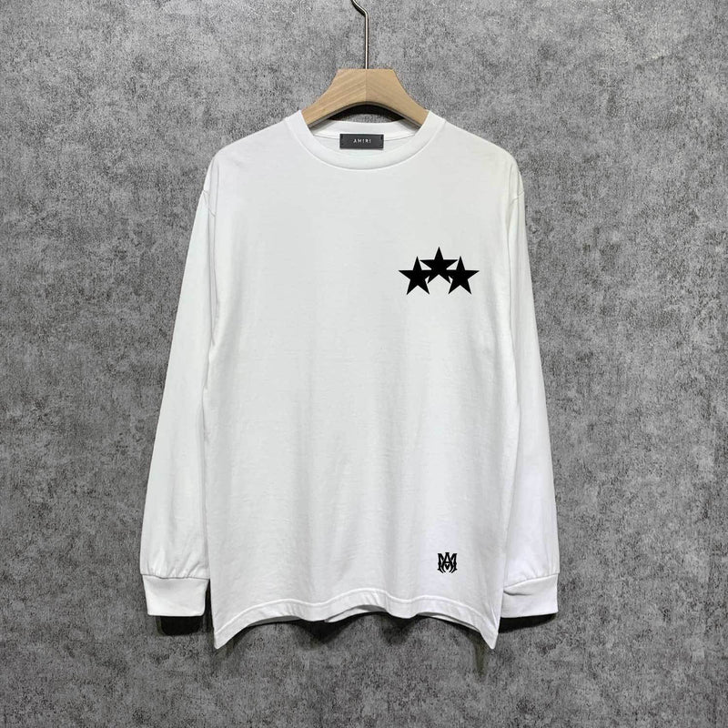 Amiri long sleeve shirts five-star little spider printing