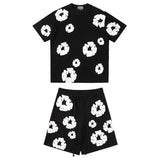 Denim Tears T Shirt ShortsPuff Print Short Sleeve T-shirt Loose Couple Shorts Suit(Options need to be purchased separately)