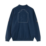 C.e. sweatshirt - spring/autumn c.e. embroidered letter button stand collar crew neck pullover hoodie - wholesale