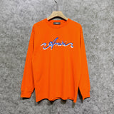 Amiri long sleeve shirts blue colorful art word printing
