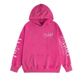 Amiri washed hoodie double-sided rose distressed printing