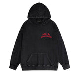 Amiri washed hoodie hollywood pure letter distressed printing