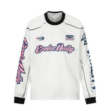 Men's long sleeve shirt - gt retro west coast patchwork athletic jersey style - hip hop design - men's relaxed fit