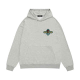 Amiri hoodie gray wolf cross print