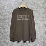 Amiri long sleeve shirts bevel letterprinting
