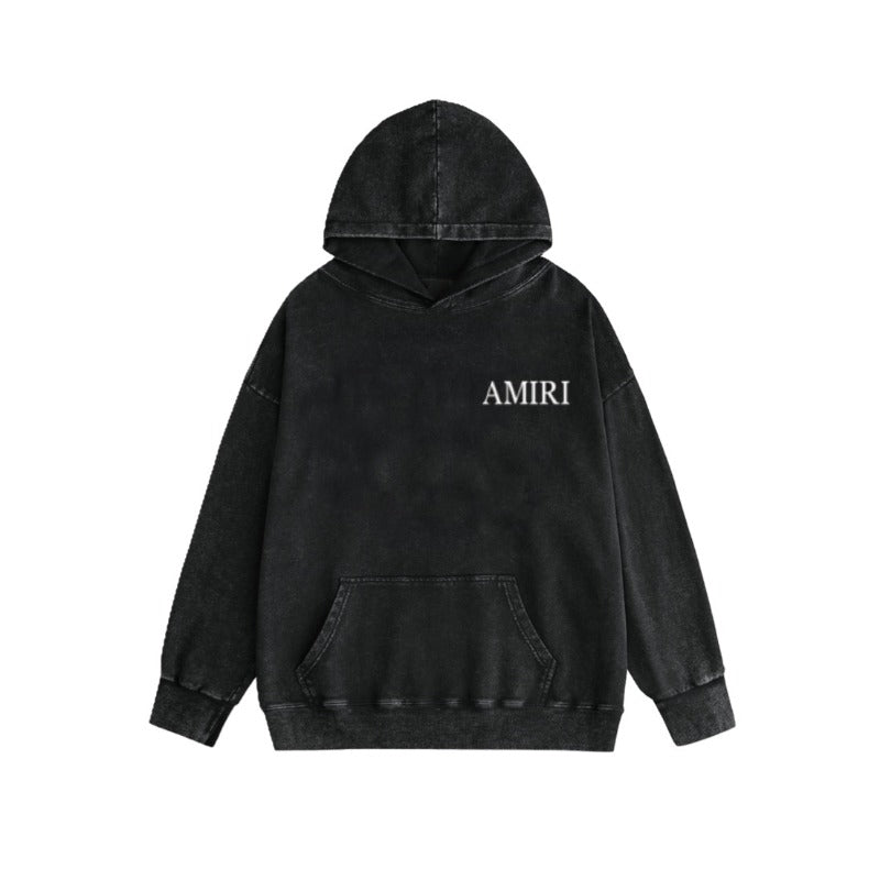 Amiri washed hoodie tiger print