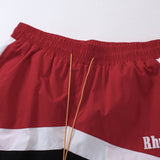 Rhude Shorts Letter Embroidery Casual Sports Color Matching Shorts Beach Pants