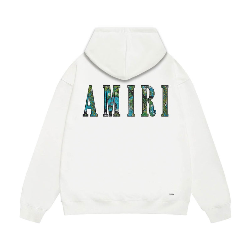 Amiri hoodie waist flower camouflage letterprinting