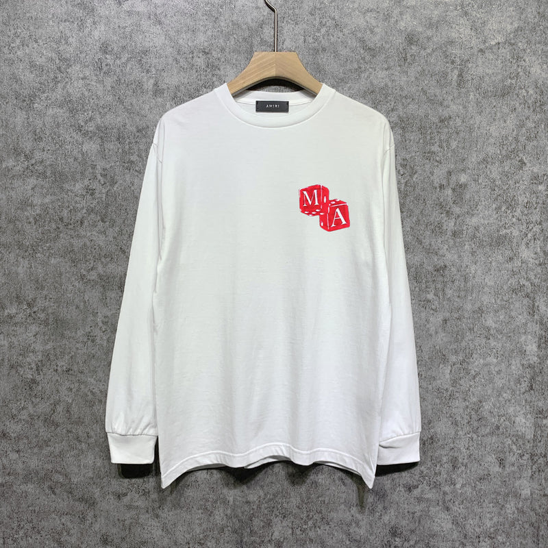Amiri long sleeve shirts red dice printing