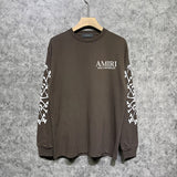 Amiri long sleeve shirts new bone sleeve printing