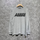 Amiri long sleeve shirts skeleton letterprinting