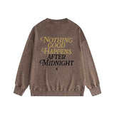 Amiri washed sweatshirt earth letterprinting washed and distressed