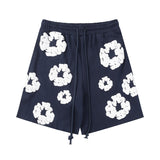 Denim Tears T Shirt ShortsPuff Print Short Sleeve T-shirt Loose Couple Shorts Suit(Options need to be purchased separately)