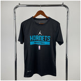 NBA Jerseys Season 23 Hornets, Black, Training Quick Dry T-Shirt Short Sleeve