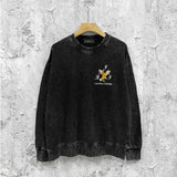 Amiri washed sweatshirt hollywood eagle printing washed and distressed