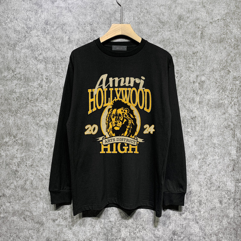 Amiri long sleeve shirts lion printing