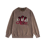 Amiri washed sweatshirt new font cobra print washed old