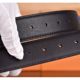 Amiri Belt Black linen leather texture