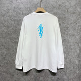 Amiri long sleeve shirts vertical small overlapping letterprinting