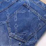 Mens Fashion Jeans Chain embroidery S8261#